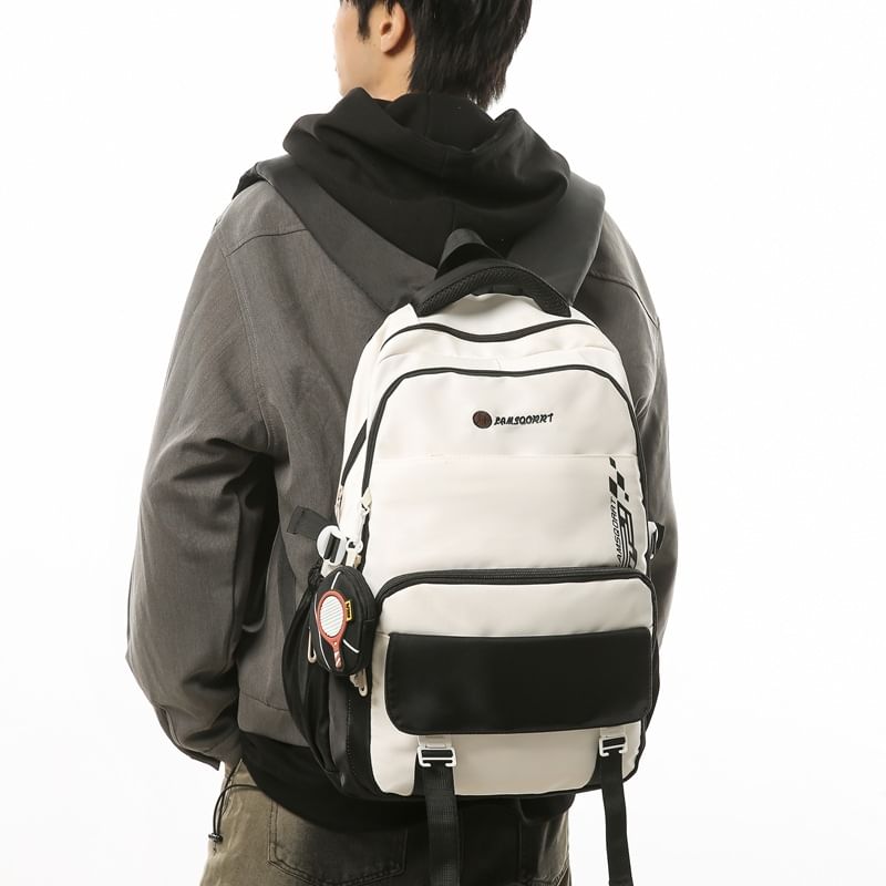 Backpack Lettering Purse Coin Buckled + Nylon Set: