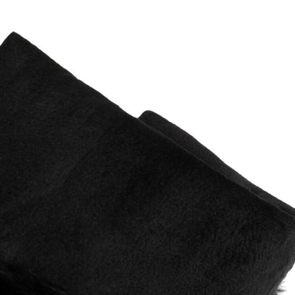 Fluffy Mid Platform Heel Calf Pom Boots Block Panel