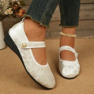 Jane Trim Contrast Mary Wedge Shoes