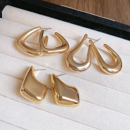 Earring Geometric Hoop Alloy