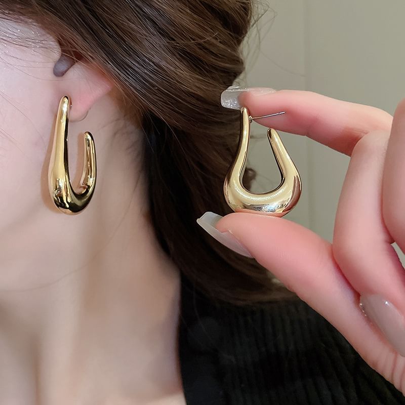 Earring Geometric Hoop Alloy