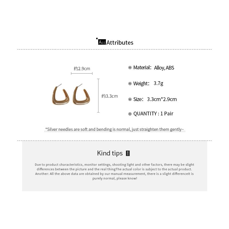 Earring Geometric Hoop Alloy