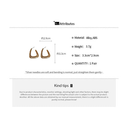 Earring Geometric Hoop Alloy