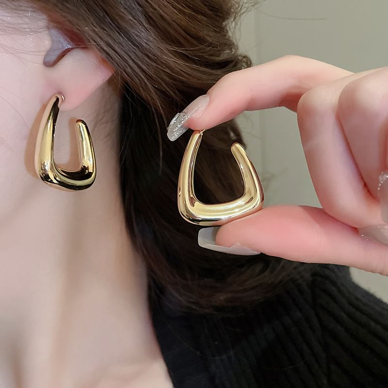 Earring Geometric Hoop Alloy