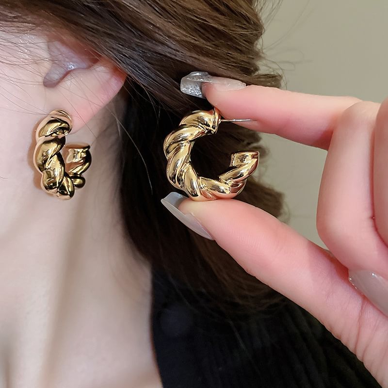 Designs) (Various Earring Alloy Plain Hoop