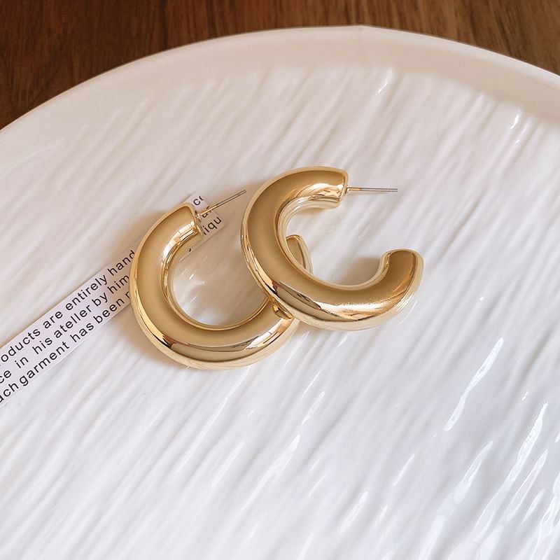 Designs) (Various Earring Alloy Plain Hoop