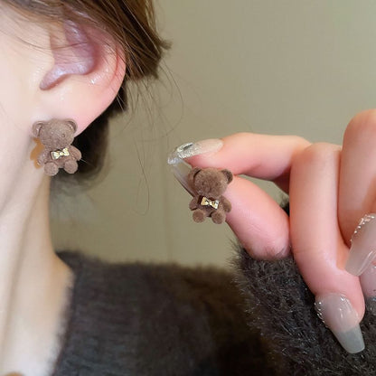 Bear Drop / Earring Stud Bow