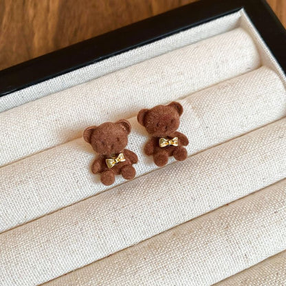 Bear Drop / Earring Stud Bow