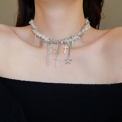 CZ Necklace Rhinestone Pendant