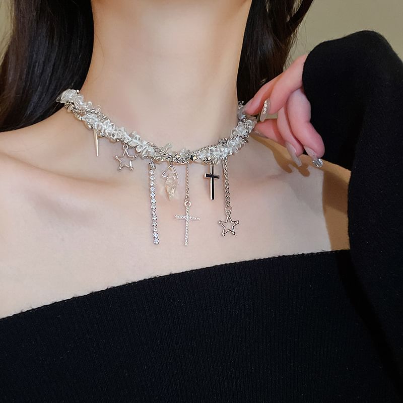 CZ Necklace Rhinestone Pendant