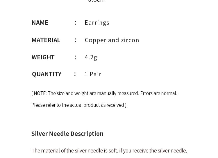 CZ Earring Snowflake Drop