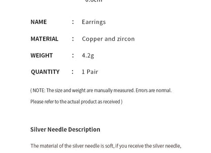 CZ Earring Snowflake Drop