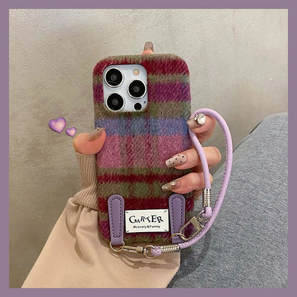Case Plaid Strap Phone