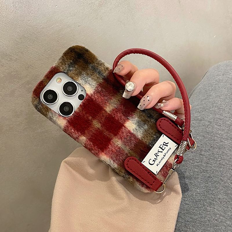 Case Plaid Strap Phone