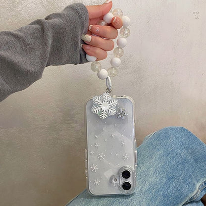 Phone Snowflake Case Strap / Adhesive Decoration Set