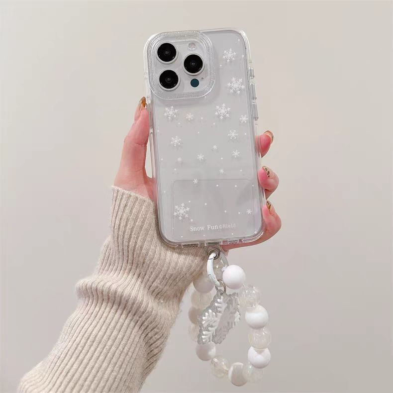 Phone Snowflake Case Strap / Adhesive Decoration Set