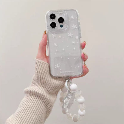 Phone Snowflake Case Strap / Adhesive Decoration Set