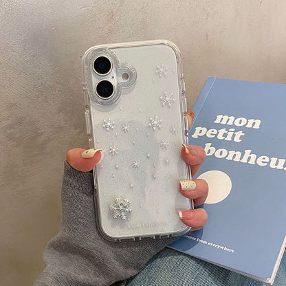 Phone Snowflake Case Strap / Adhesive Decoration Set