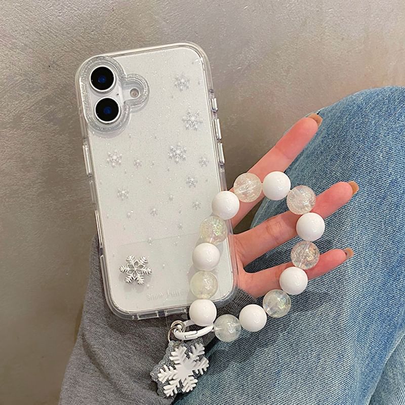 Phone Snowflake Case Strap / Adhesive Decoration Set