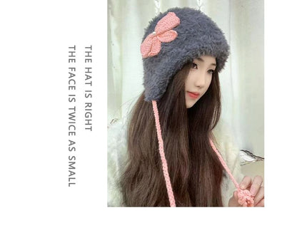 Trapper Chenille Hat Bow Applique