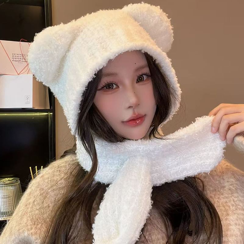 Knit Bear Ear Balaclava