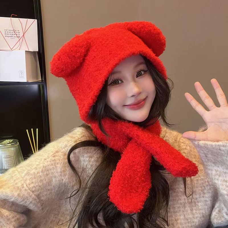 Knit Bear Ear Balaclava