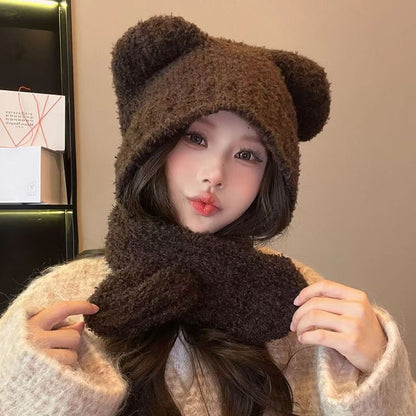Knit Bear Ear Balaclava