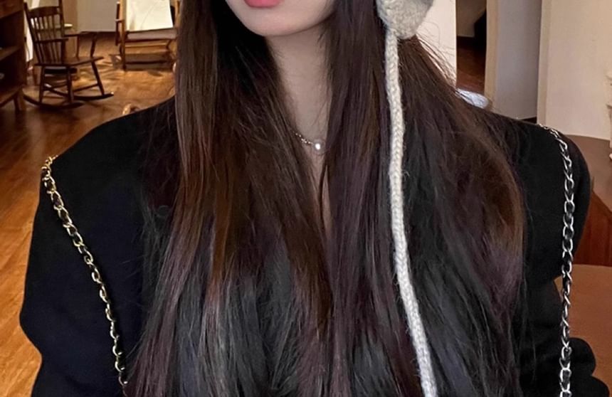 Knit Trapper Pom Hat