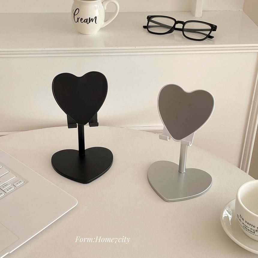 Heart Plastic Adjustable Desktop Phone Stand / Set