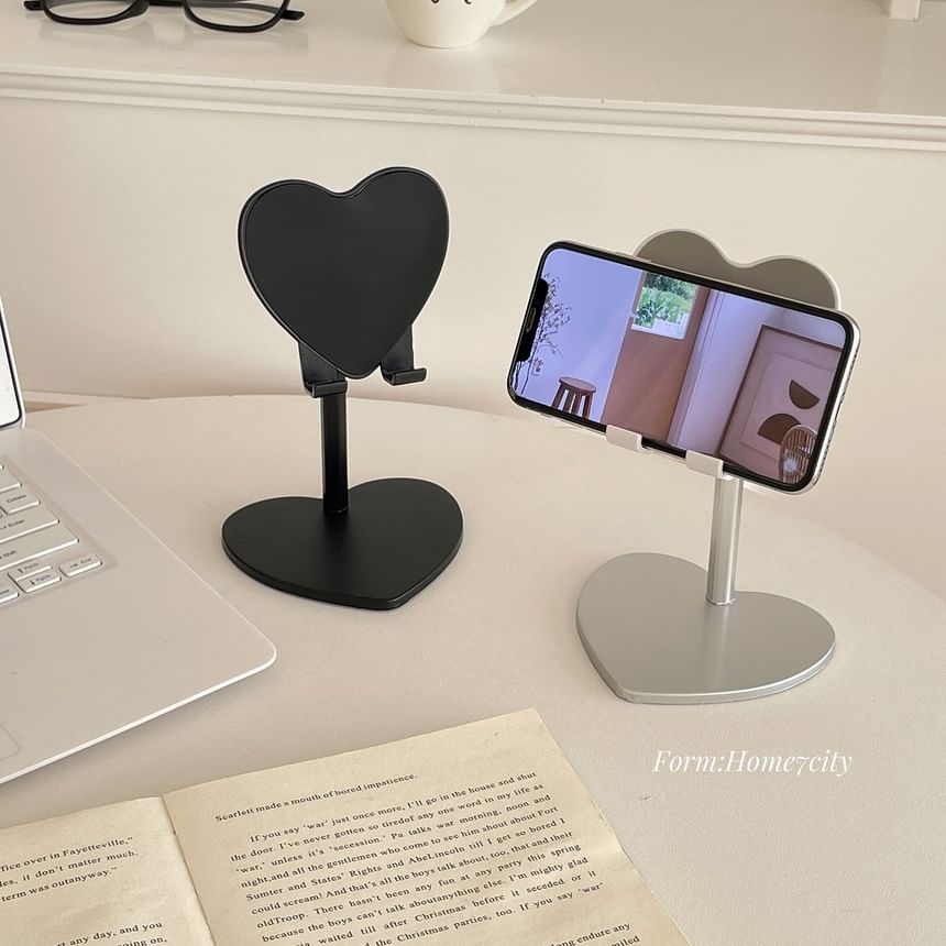 Heart Plastic Adjustable Desktop Phone Stand / Set