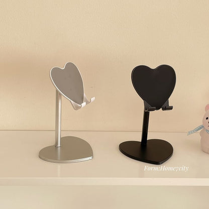 Heart Plastic Adjustable Desktop Phone Stand / Set