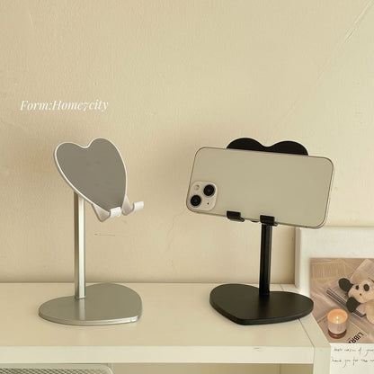 Heart Plastic Adjustable Desktop Phone Stand / Set