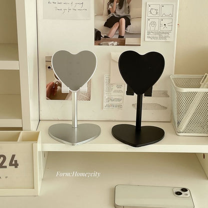 Heart Plastic Adjustable Desktop Phone Stand / Set
