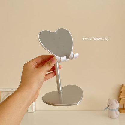 Heart Plastic Adjustable Desktop Phone Stand / Set