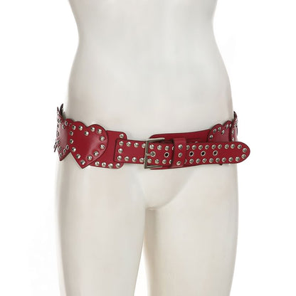 Studded Heart-Shaped Belt