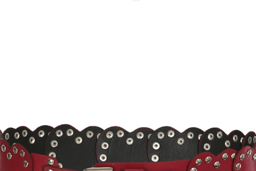Studded Heart-Shaped Belt