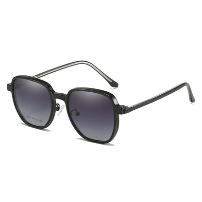 Eyeglasses Set: Clip-On + Frame Square