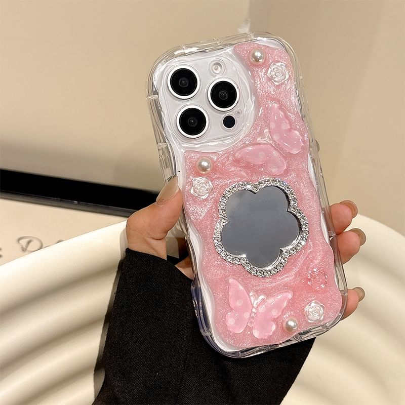 Case Floral Phone Mirrored
