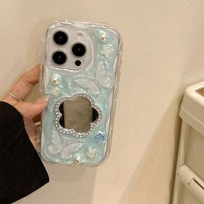 Case Floral Phone Mirrored