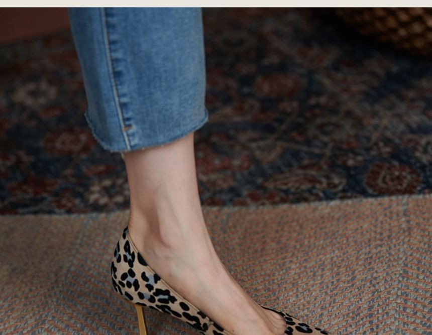 Leopard High Pumps Heel