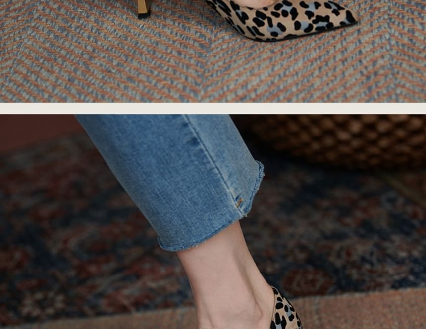 Leopard High Pumps Heel