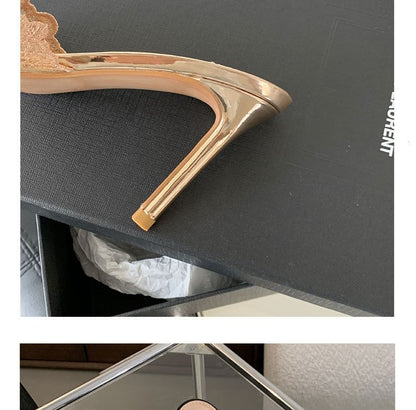 Stiletto Pointy Sandals Slide Heel