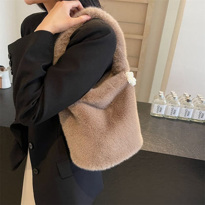 Fluffy Floral Bucket Accent Bag