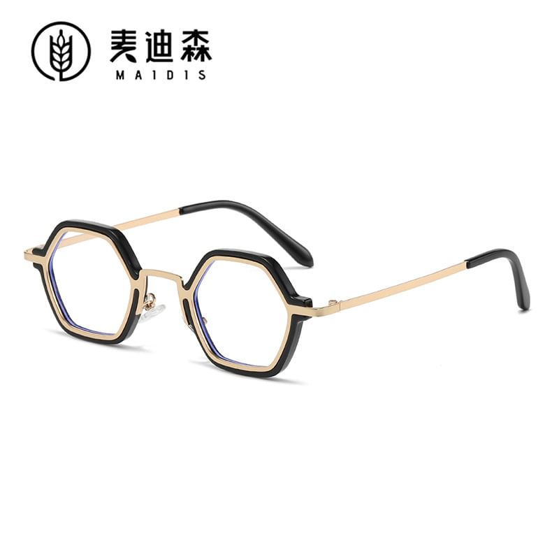 Eyeglasses Light Frame Metal Geometric Blocking Blue