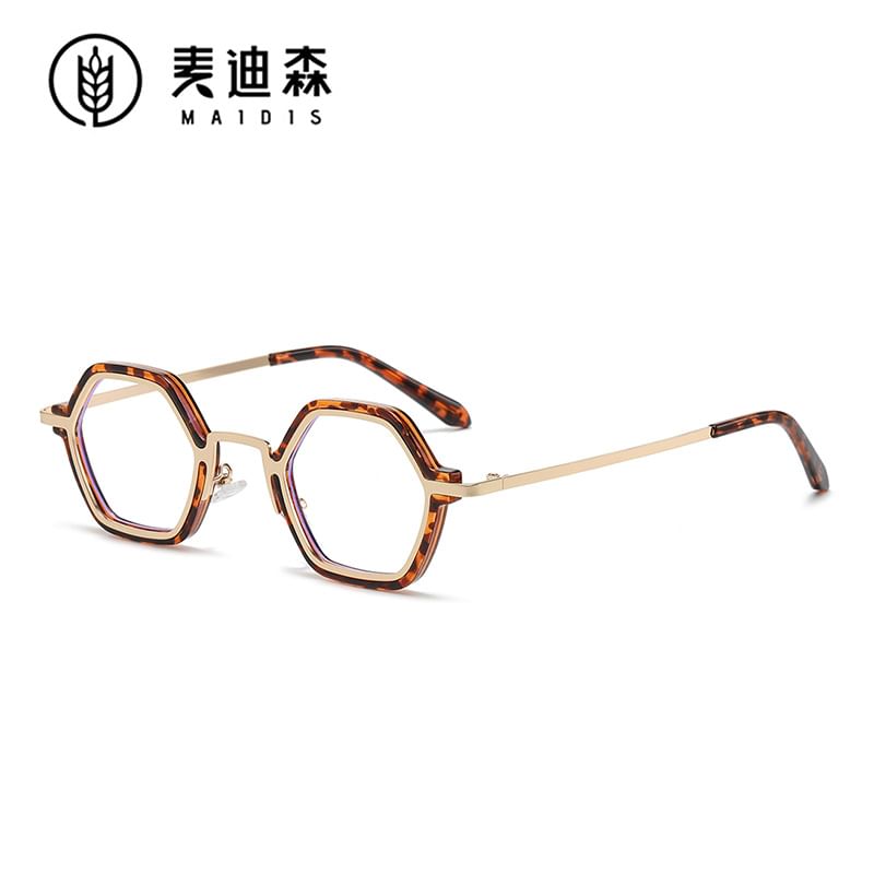 Eyeglasses Light Frame Metal Geometric Blocking Blue