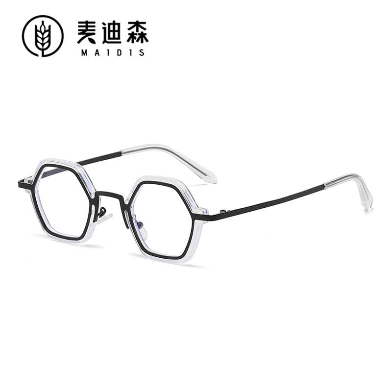 Eyeglasses Light Frame Metal Geometric Blocking Blue