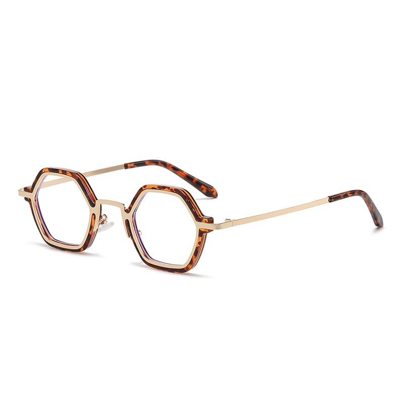 Eyeglasses Light Frame Metal Geometric Blocking Blue