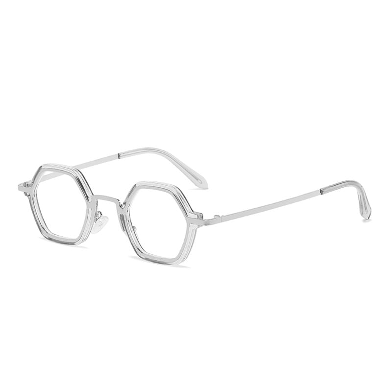 Eyeglasses Light Frame Metal Geometric Blocking Blue