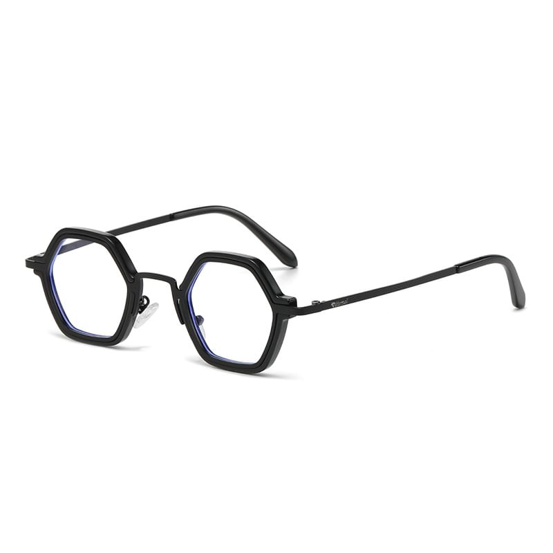 Eyeglasses Light Frame Metal Geometric Blocking Blue