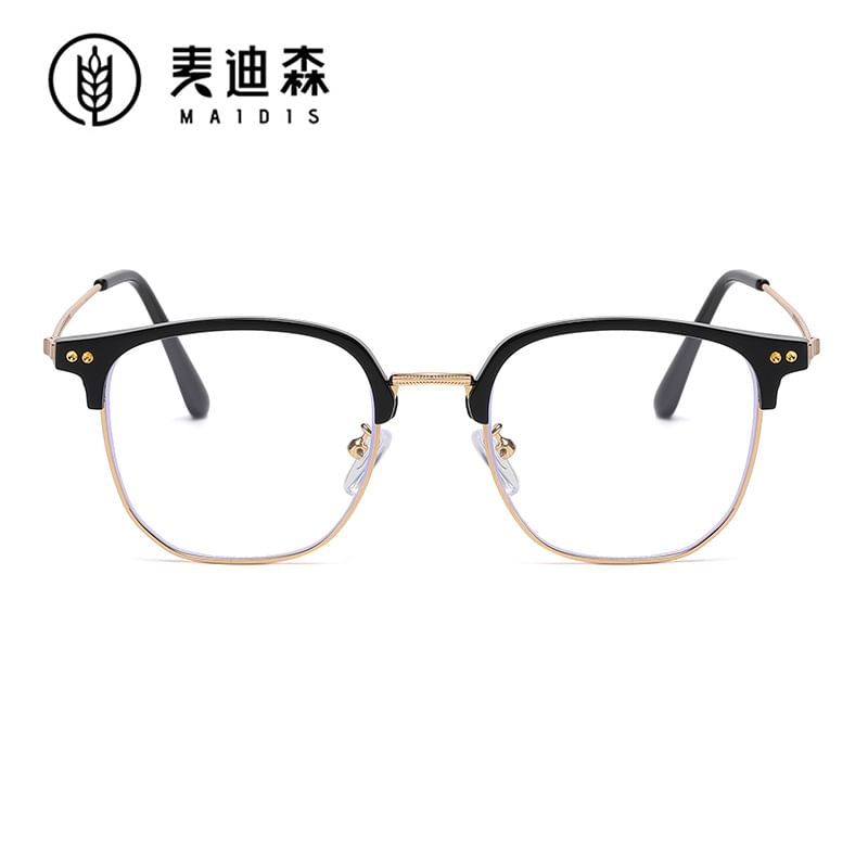 Eyeglasses Frame Light Square Metal Blocking Blue